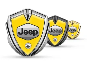 Jeep Metallico Emblema Badge Look Moderno High-End